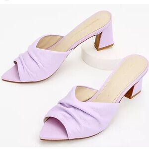 Intentionally Blank Leather Pointed Toe Mule Sandal Size 42 / 11.5 - 12